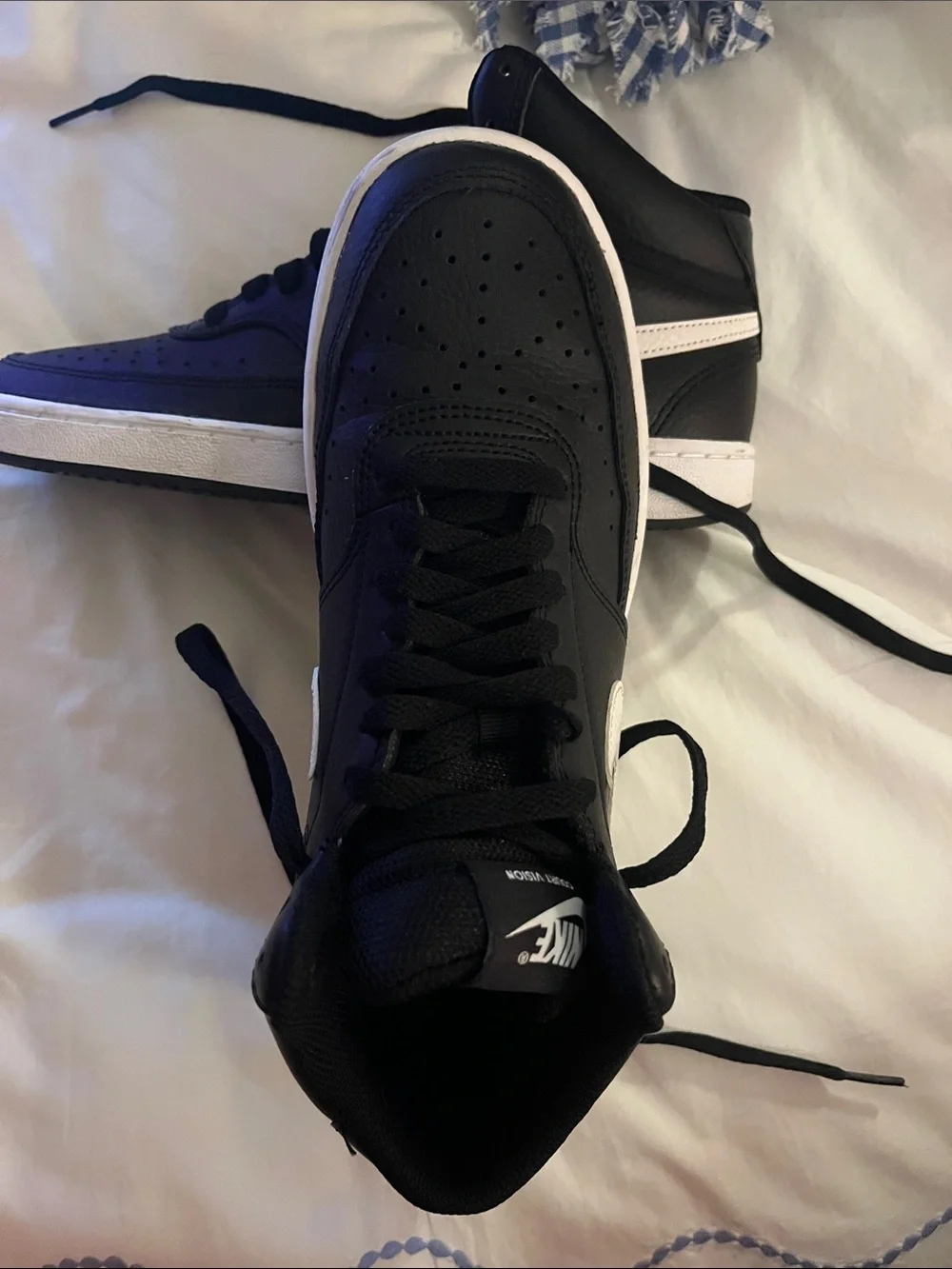 Nike Black and White High-Top Sneakers